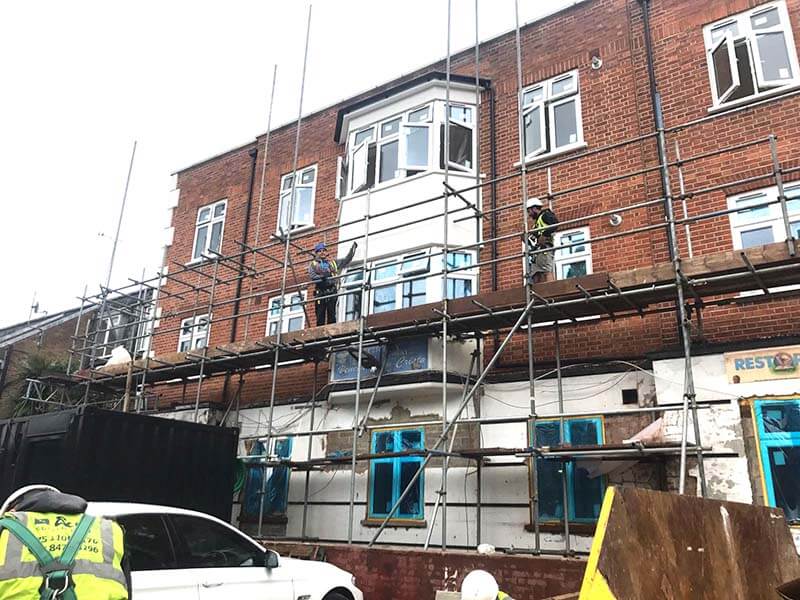 Removal of our scaffolding systems from one of building sites