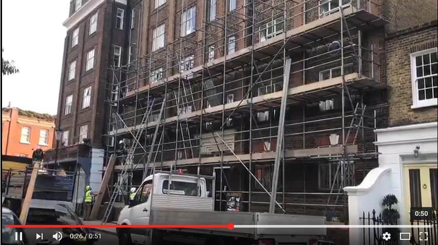 We have provided interested parties in interior and exterior scaffolding