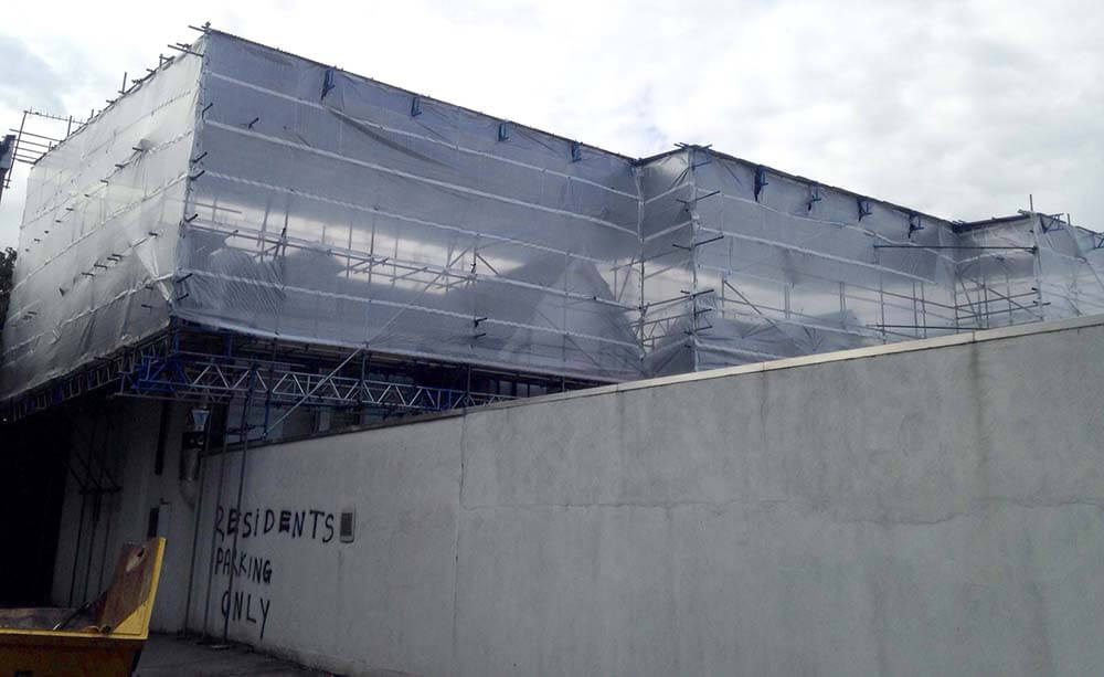 temporary roof scaffolding